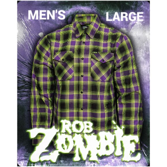 DIXXON Flannel x ROB ZOMBIE Collab Flannel Shirt- Men's L - Picture 1 of 15